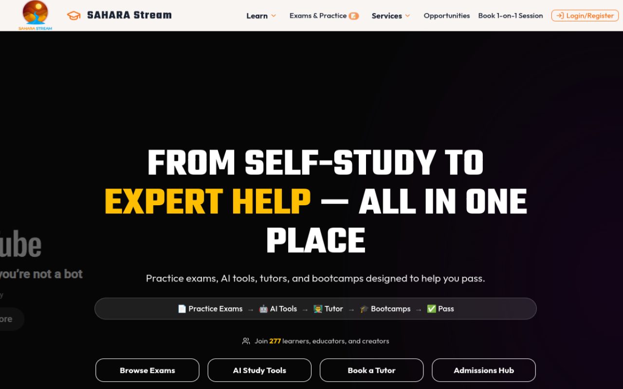 Sahara Stream homepage